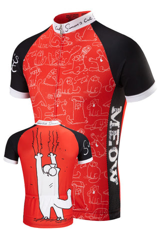 Simon's Cat 'Hanging On' Cycling Jersey | Summit Different | Fun Cycling Jerseys