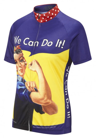 Womens Rosie the Riveter Cycling Jersey | Summit Different | Fun Cycling Jerseys